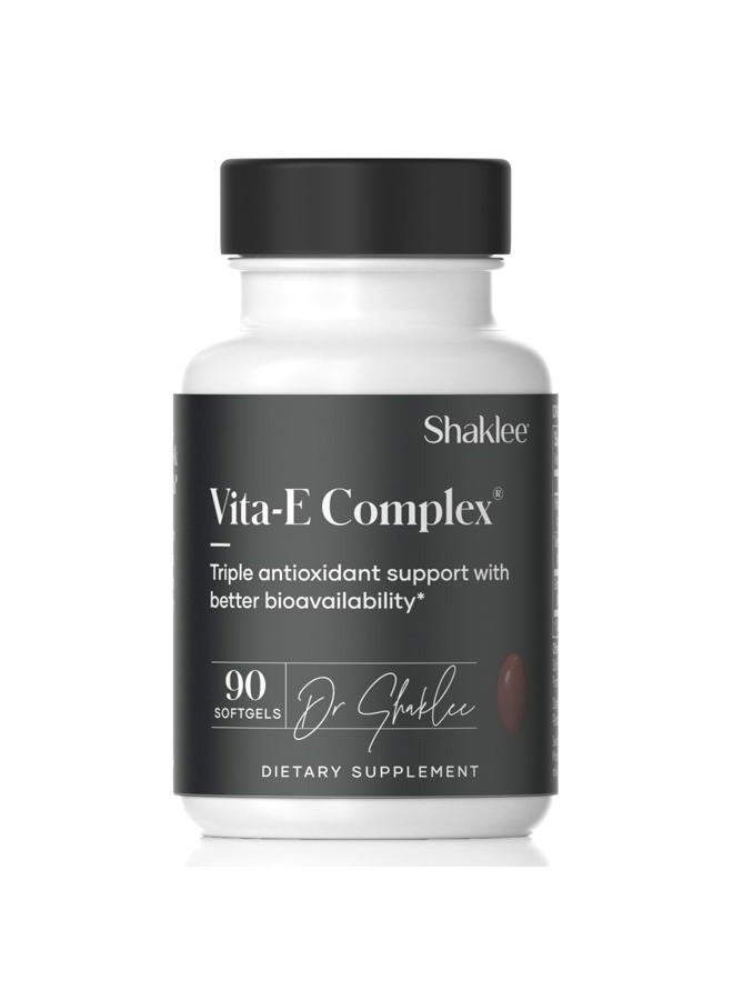 Shaklee Vitamin E - Supports Heart, Brain, and Prostate Health -Neutralizing Damage Caused by Free Radicals Vita-E® 400 IU Tablets with Selenium and Grape Seed Extract - 90 Softgels - Image 1